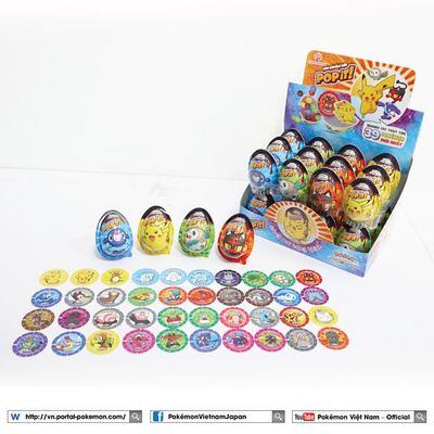 Sưu tập thẻ tazo trong mỗi gói kẹo trứng Pop It